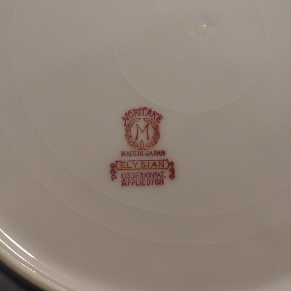 2 Vintage Noritake Oval n Round Serving Bowls in Elysian 10in Gold Trim - Picture 10 of 13